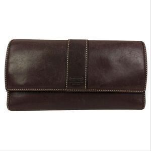 VTG COACH BROWN GENUINE LEATHER WALLET PURSE